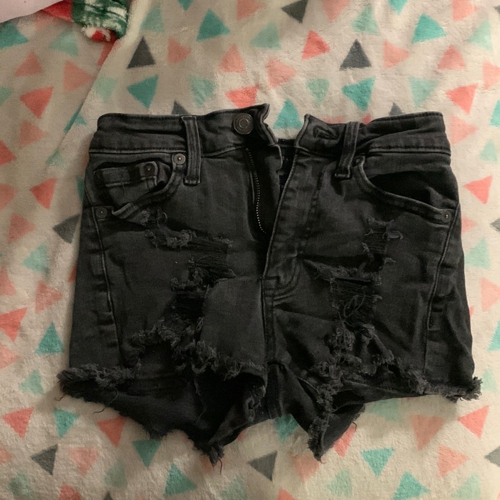 High rise jean shorts